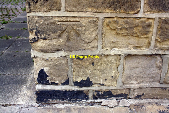 Photo 6"x4" Benchmark on #116 Swinnow Road Pudsey\/SE2233 c2017