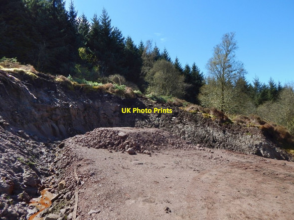 Photo 6"x4" Small quarry beside a forestry track Craigendoran c2017