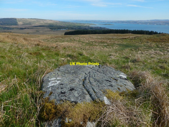Photo 6"x4" Boulder beside a path Helensburgh c2017