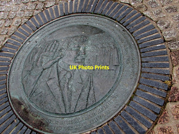 Photo 6"x4" Aneurin Bevan plaque detail, Tredegar Tredegar c2017