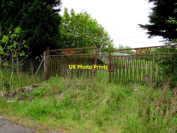 Photo 6"x4" Rusty gates at the entrance to a former National Coal Board site, Tredegar Tredegar c2017