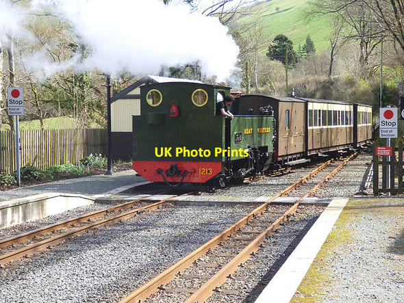 Photo 6"x4" Vale of Rheidol loco 1213 arriving at Abberffrwd station Aberffrwd\/SN6878 c2017