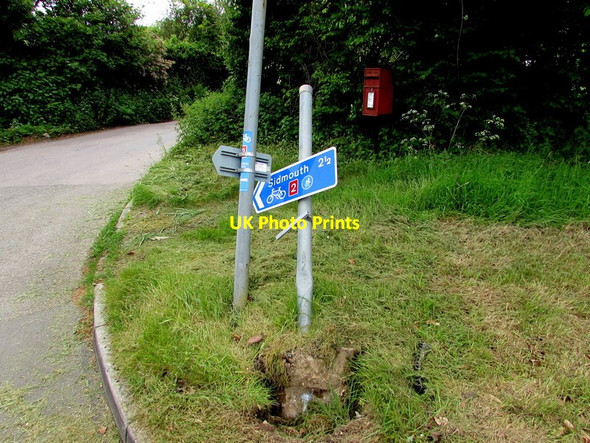 Photo 6"x4" Evidence of a collision on a Trow corner, Devon Trow c2017