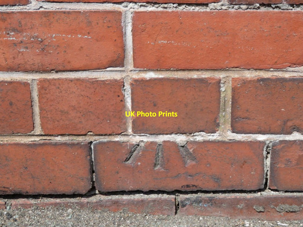 Photo 6"x4" Half a bench mark on Caergwrle Methodist Church wall Caergwrle c2017