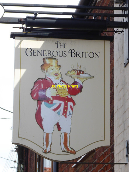 Photo 6"x4" The sign of The Generous Briton Brant Broughton c2017