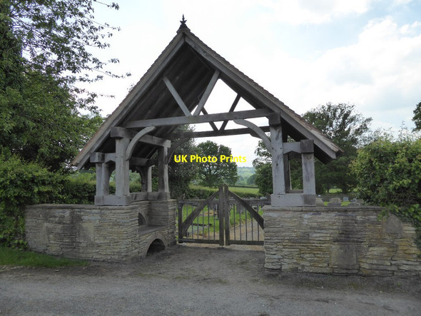 Photo 6"x4" Lychgate to St Michaels graveyard Berrington Green c2017