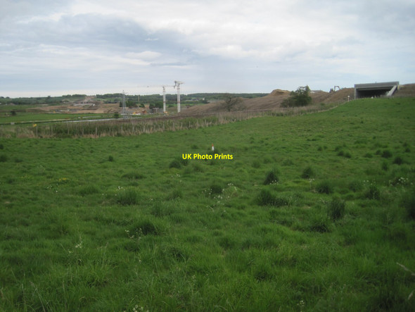 Photo 6"x4" New by-pass being built across Aberdeen-Inverness railway line Dyce c2017