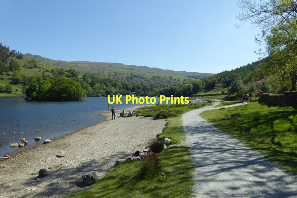 Photo 6"x4" Path beside the lake Ambleside c2017