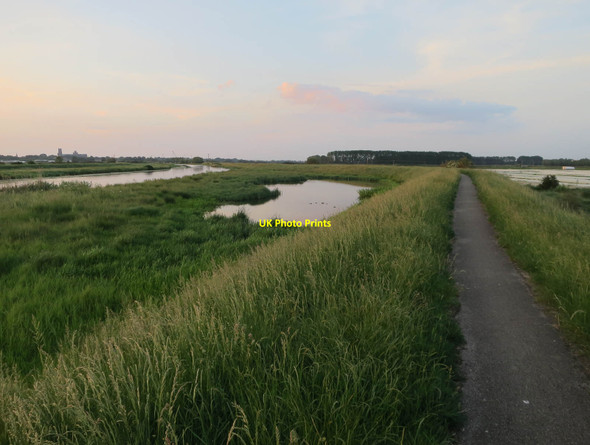 Photo 6"x4" Washland by River Great Ouse Little Thetford c2017