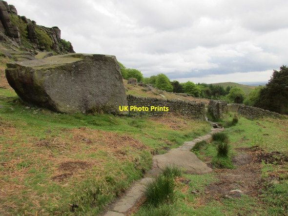 Photo 6"x4" Path down from Stanage Edge Hathersage c2017