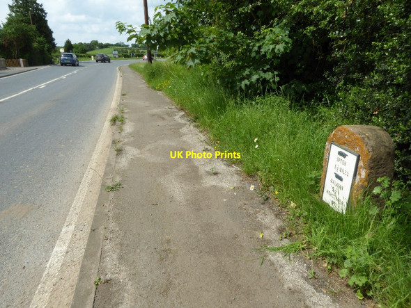 Photo 6"x4" Milestone beside the B4211 Church End\/SO8341 c2017