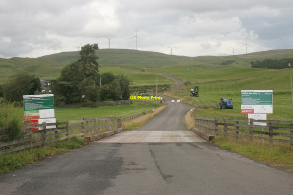 Photo 6"x4" Entrance to Todholes and windfarms Gartcarron Hill c2017