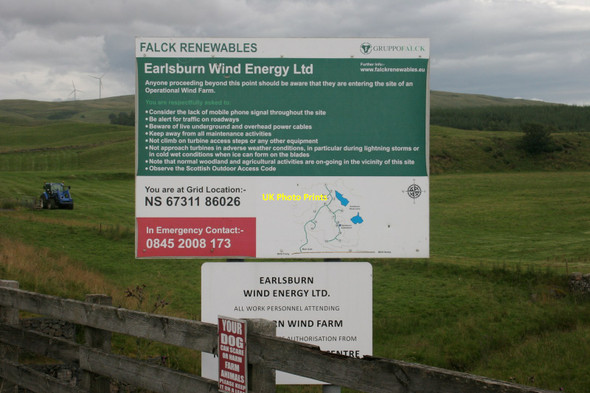 Photo 6"x4" Sign for Earlsburn Wind Farm Gartcarron Hill c2017