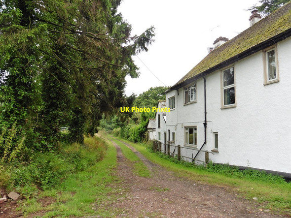 Photo 6"x4" Track to former farm railway crossing, East Barton Bickleigh\/SS9407 c2017