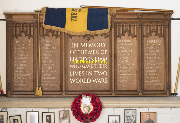 Photo 6"x4" Holy Trinity, Haddenham - War Memorial WWI & WWII Haddenham\/TL4675 c2017