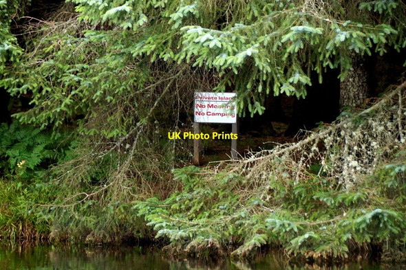 Photo 6"x4" Unfriendly sign on Eilean Aigas Crask of Aigas c2017