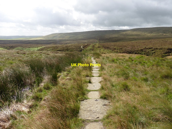 Photo 6"x4" Paved section of the Pennine Way Holme\/SE1005 c2017