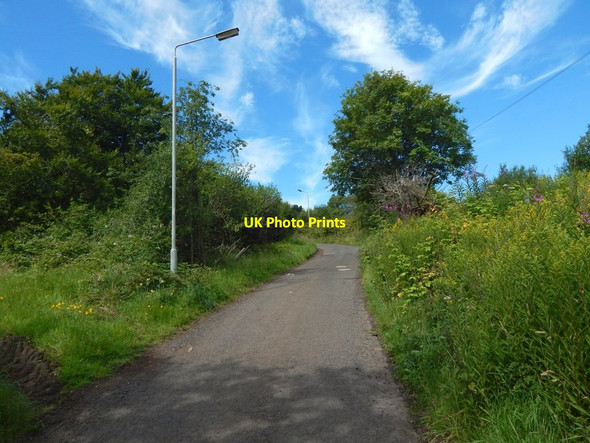 Photo 6"x4" Road leading to a covered reservoir Greenock\/NS2776 c2017