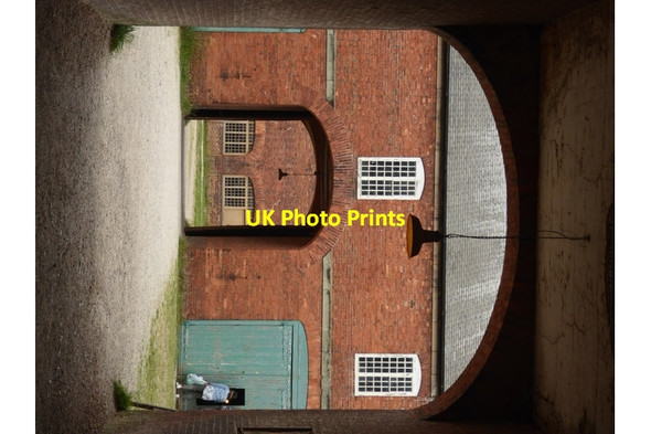 Photo 6"x4" Calke Abbey - stables through the arches Calke c2017
