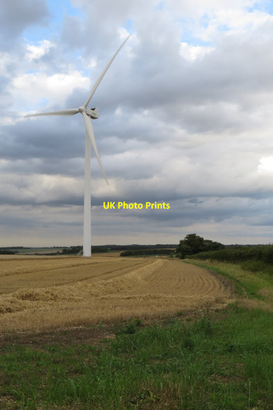 Photo 6"x4" Wind turbine in a wheatfield Balsam c2017