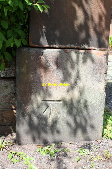 Photo 6"x4" Benchmark on gatepost at entrance to #21 Arthur Street Penrith c2015