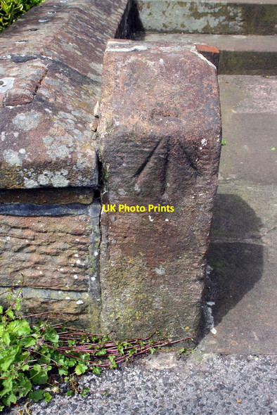 Photo 6"x4" Benchmark on gatepost of #136 Graham Street Penrith c2015