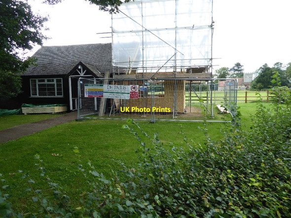 Photo 6"x4" Repair work to Earl's Croome Village Hall Baughton c2017