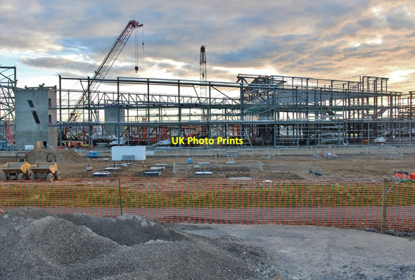Photo 6"x4" Steel frame for the new Exhibition Centre for Aberdeen Dyce c2017