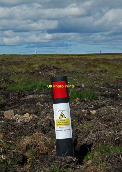 Photo 6"x4" Course of underground high voltage electric cable, Slickly, Caithness Slickly c2017