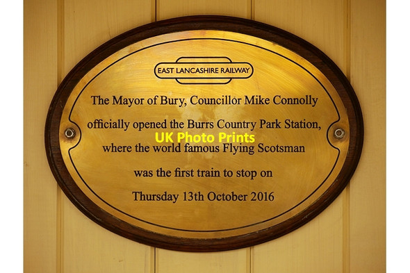 Photo 6"x4" Burrs Station Plaque Bury\/SD8010 c2017