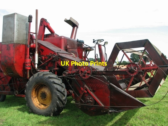 Photo 6"x4" Vintage Massey-Harris combine harvester - detail Little London\/TG1823 c2017