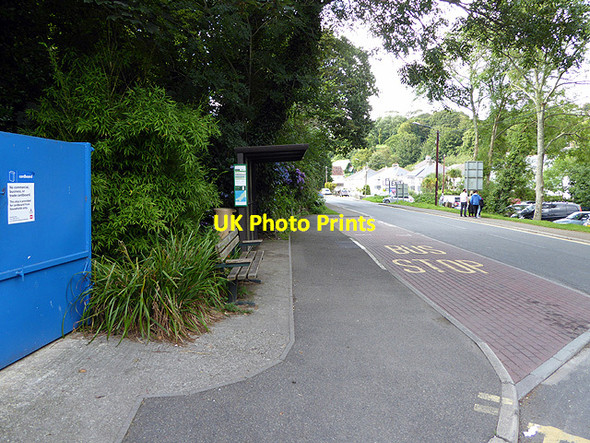 Photo 6"x4" Mevagissey bus stop Mevagissey c2017