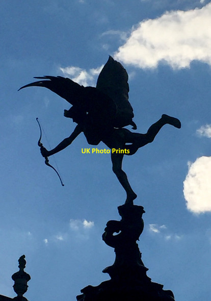 Photo 6"x4" Statue of Eros Westminster c2017