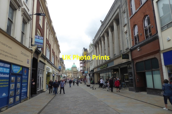 Photo 6"x4" Along Whitefriargate to City Hall Kingston upon Hull c2017