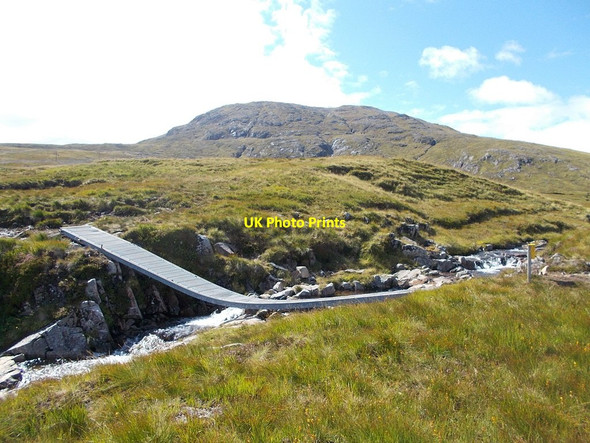 Photo 6"x4" Footbridge over Allt Nan Giubhas Coire Pollach c2017