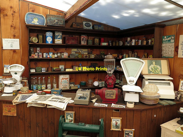 Photo 6"x4" Replica shop in museum, Chain Bridge Honey Farm Loanend\/NT9450 c2017