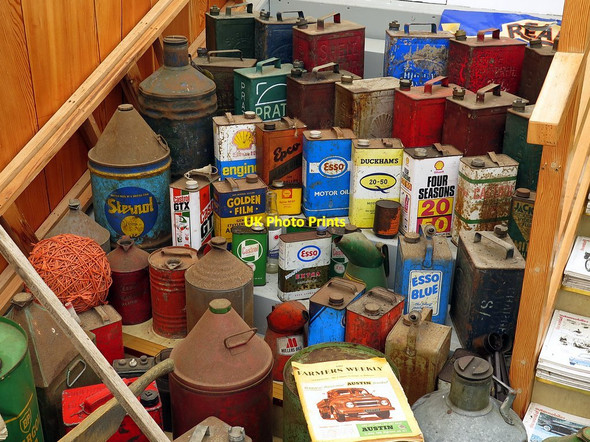 Photo 6"x4" Old oil cans in museum, Chain Bridge Honey Farm Loanend\/NT9450 c2017