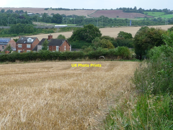 Photo 6"x4" Field edge footpath to Station Road Pinxton c2017
