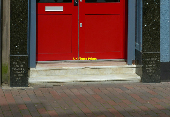 Photo 6"x4" Foundation stones, former Montague Burton (tailors) building, Crabbery Street Stafford c2017