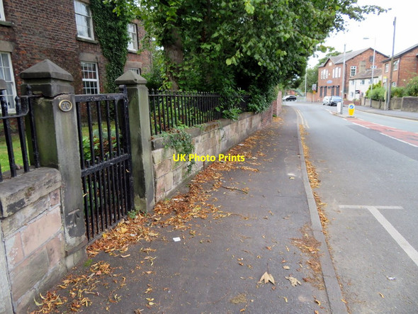 Photo 6"x4" Damfield Road, Maghull and a bench mark Maghull c2017