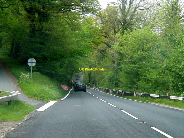 Photo 6"x4" Road works on the A470 road Gwenddwr c2001