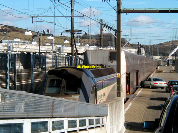 Photo 6"x4" Joining 'LeShuttle' at the Folkestone terminal  Folkestone c2001