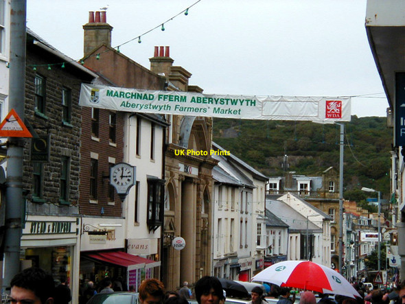Photo 6"x4" Aberystwyth Farmers' Market banner Aberystwyth c2001