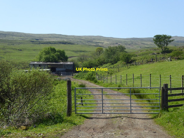 Photo 6"x4" Farm gate and steading at Ardnacross Ardnacross\/NM5449 c2017