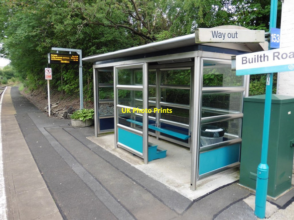 Photo 6"x4" Shelter on Builth Road railway station Builth Road c2017