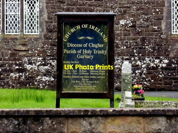 Photo 6"x4" Church information board, Garvary Church of Ireland Enniskillen c2017