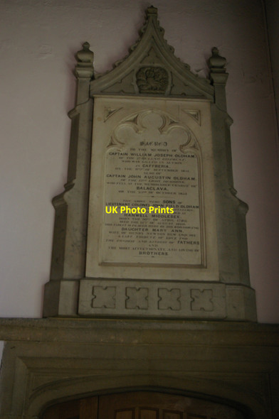 Photo 6"x4" Memorial tablet, St Mary at Finchley Finchley c2017