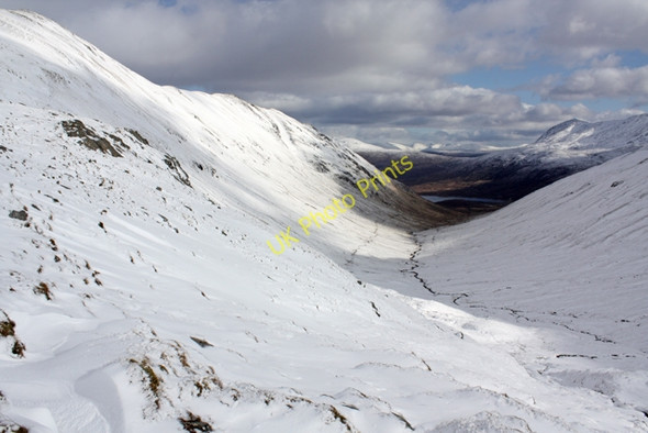 Photo 6"x4" View down An Caorann Beag towards Loch Cluanie Bealach a' Ch\u00f2inich c2009