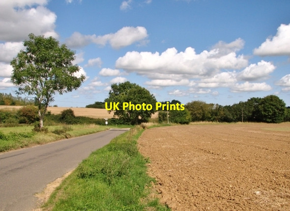 Photo 6"x4" View along Wash Lane Hales Green\/TM3796 c2017