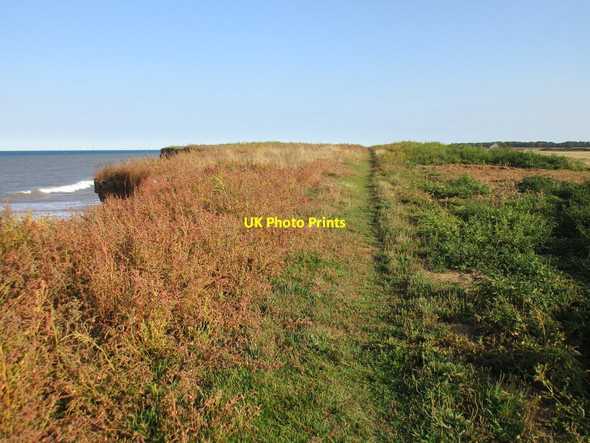 Photo 6"x4" Clifftop path Withernsea c2017